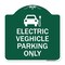 Signmission Electric Vehicle Parking W/ Graphic, Green & White Aluminum Sign, 18" x 18", GW-1818-24117 A-DES-GW-1818-24117 - alternate 1